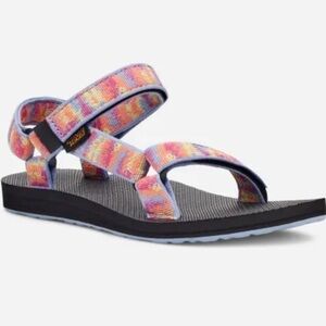 Teva Womens Sandal Original Universal Iridescence Tangerine Multi NIB Size 11